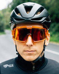 Lunettes SHIELD - Orange translucide