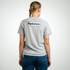 T-SHIRT CON LOGO A RIQUADRO GRIGIA