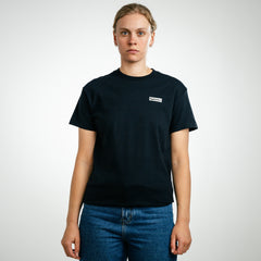 T-SHIRT CON LOGO A RIQUADRO NERA